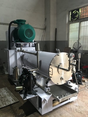 Wet Grinding Titanium Dioxide Horizontal Sand Bead Mill 250L With PU Coated Disks