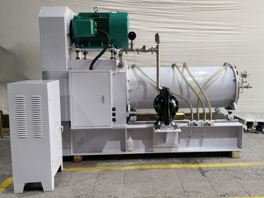 Wet Grinding Titanium Dioxide Horizontal Sand Bead Mill 250L With PU Coated Disks
